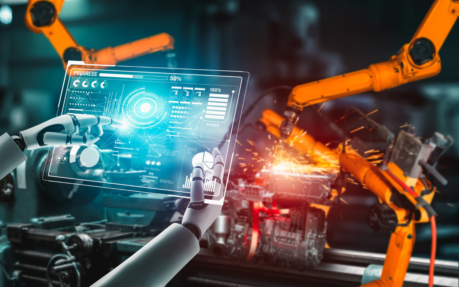 automatizare procese AI, inteligență artificială în producție, AI în operațiuni industriale, eficiență operațională AI, optimizare lanț aprovizionare AI, AI în fabrici inteligente, adaptare procese producție AI, automatizare sarcini periculoase